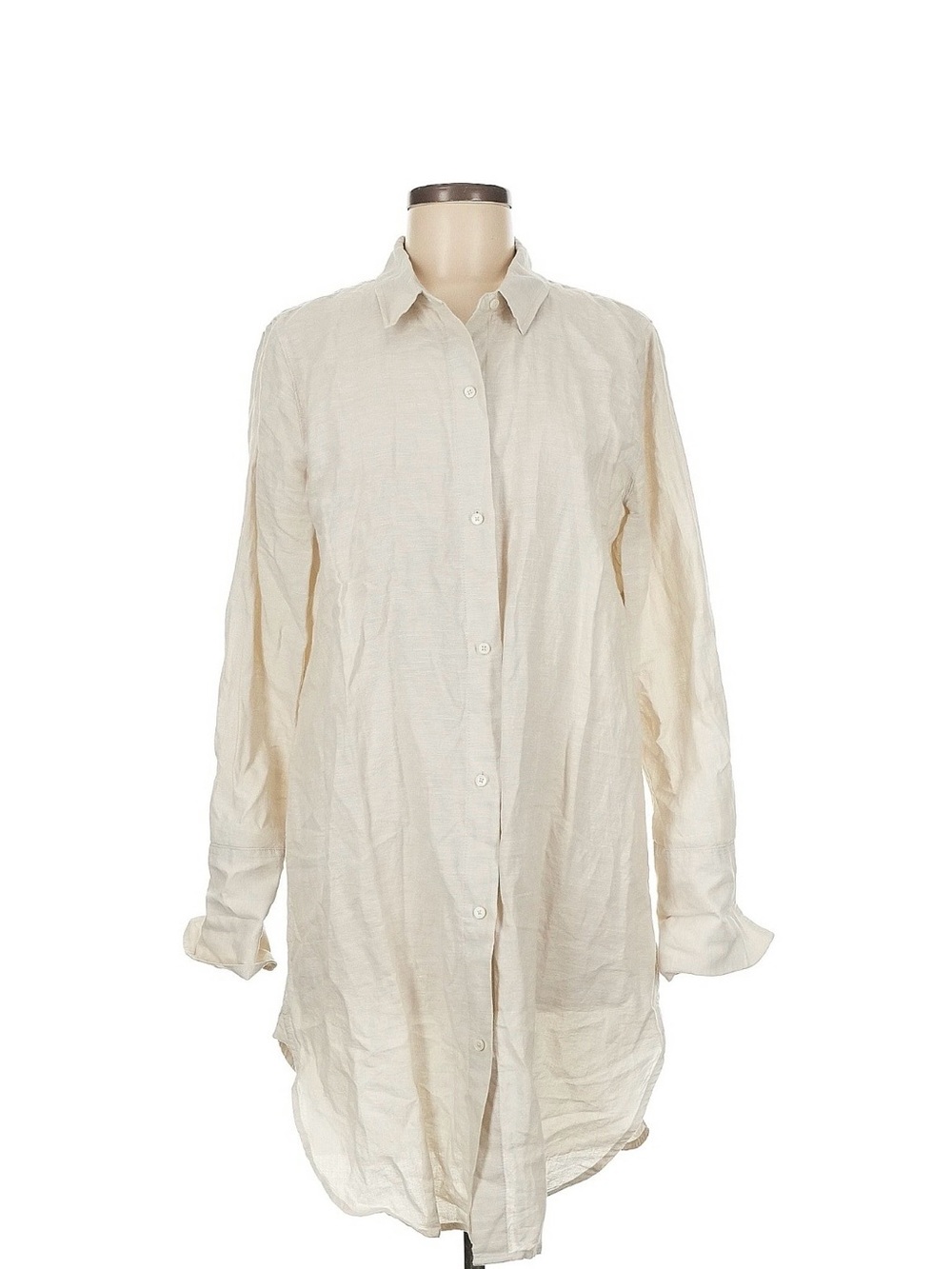 J.Crew Cream Button-Front Shirt - Picture 2 of 6